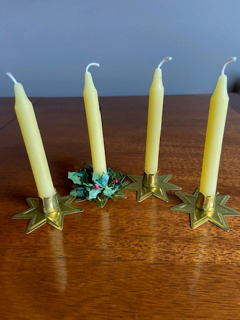 4" Miniature Candle Stick in Star Base